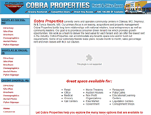 Tablet Screenshot of cobraproperties.com